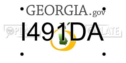 I491DA Georgia License Plate