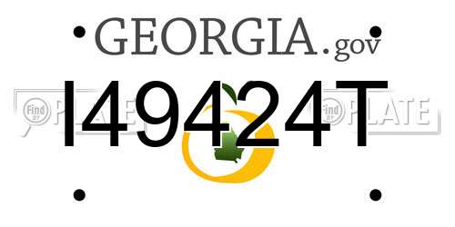 I49424T Georgia License Plate