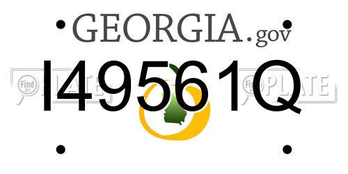 I49561Q Georgia License Plate