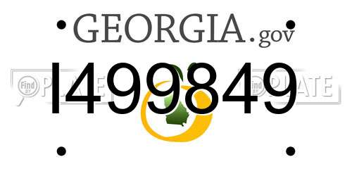 I499849 Georgia License Plate