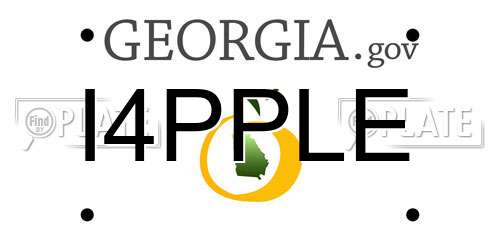 I4PPLE Georgia License Plate