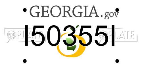 I50355I Georgia License Plate