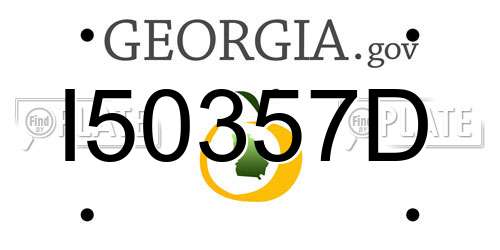 I50357D Georgia License Plate