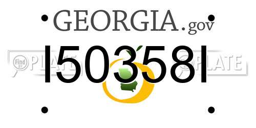 I50358I Georgia License Plate