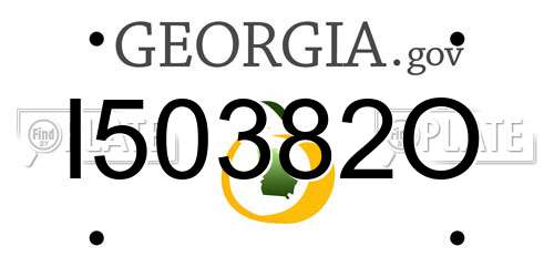 I50382O Georgia License Plate