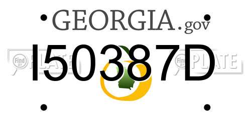 I50387D Georgia License Plate