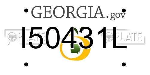 I50431L Georgia License Plate