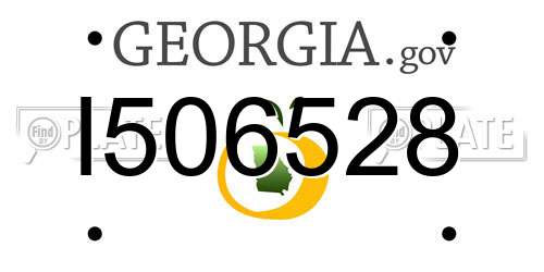 I506528 Georgia License Plate