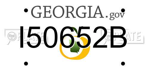 I50652B Georgia License Plate