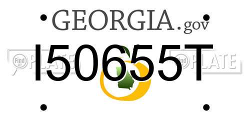 I50655T Georgia License Plate