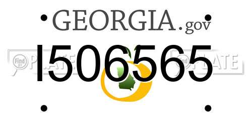 I506565 Georgia License Plate