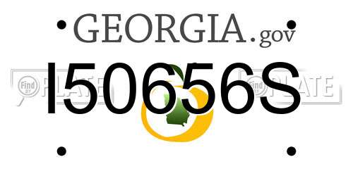 I50656S Georgia License Plate