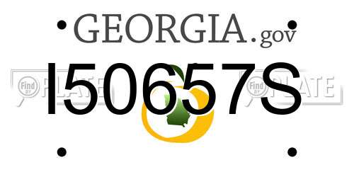 I50657S Georgia License Plate