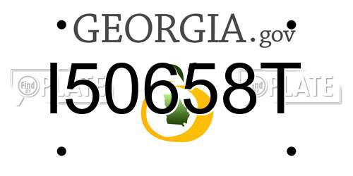 I50658T Georgia License Plate