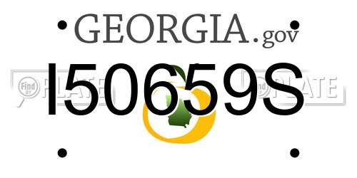 I50659S Georgia License Plate