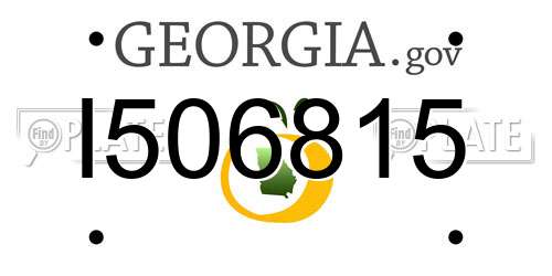 I506815 Georgia License Plate