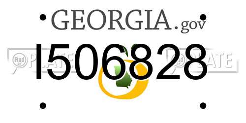 I506828 Georgia License Plate