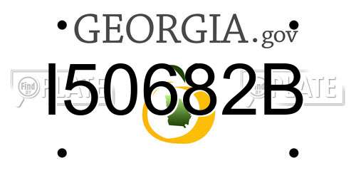 I50682B Georgia License Plate