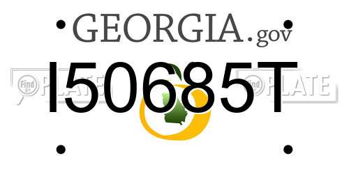 I50685T Georgia License Plate