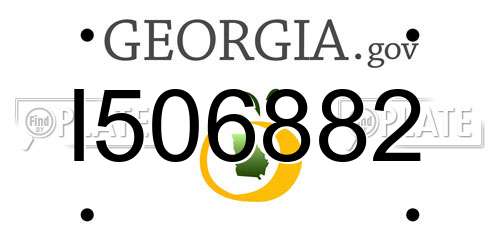 I506882 Georgia License Plate