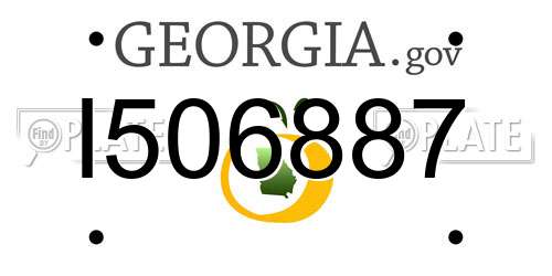 I506887 Georgia License Plate
