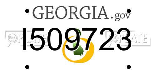 I509723 Georgia License Plate
