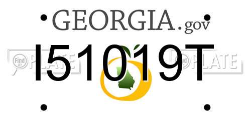 I51019T Georgia License Plate