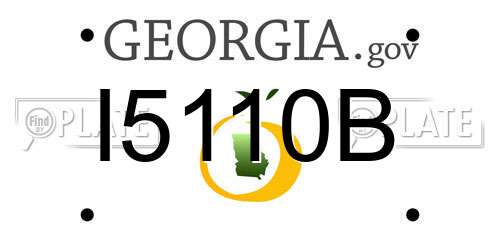 I5110B Georgia License Plate