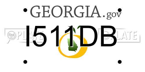 I511DB Georgia License Plate