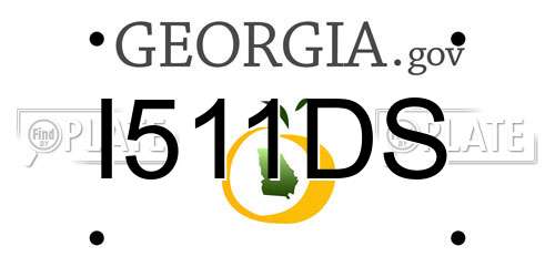 I511DS Georgia License Plate