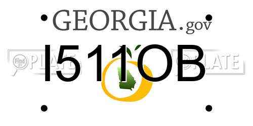 I511OB Georgia License Plate