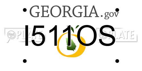 I511OS Georgia License Plate
