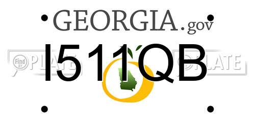 I511QB Georgia License Plate
