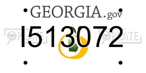 I513072 Georgia License Plate