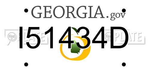 I51434D Georgia License Plate