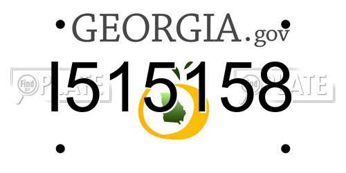 I515158 Georgia License Plate