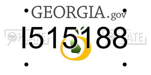 I515188 Georgia License Plate