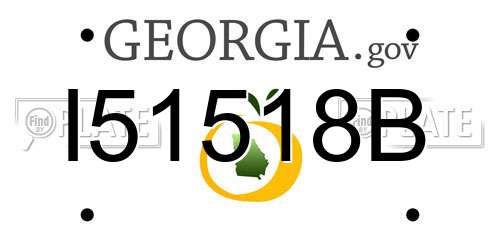 I51518B Georgia License Plate