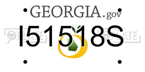 I51518S Georgia License Plate
