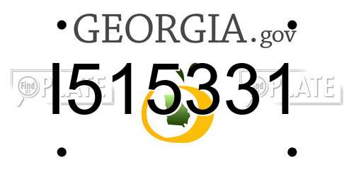 I515331 Georgia License Plate