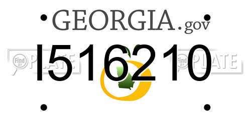 I516210 Georgia License Plate