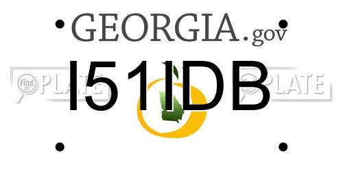 I51IDB Georgia License Plate