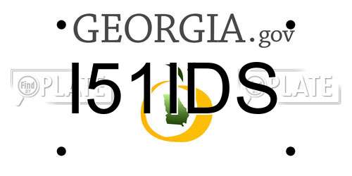 I51IDS Georgia License Plate