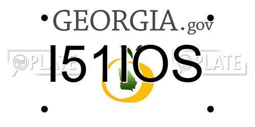 I51IOS Georgia License Plate