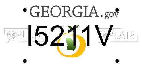 I5211V Georgia License Plate
