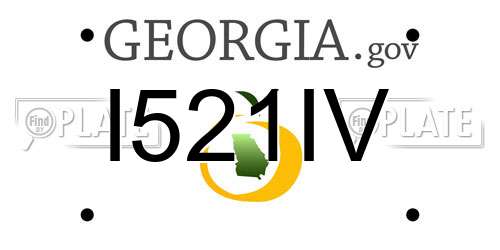I521IV Georgia License Plate