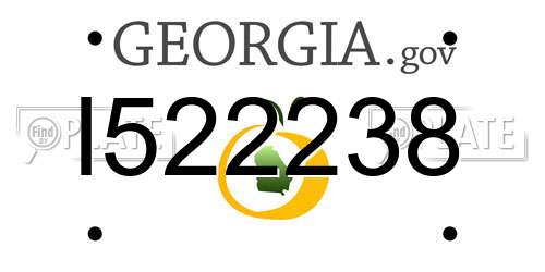 I522238 Georgia License Plate