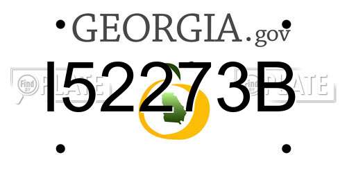 I52273B Georgia License Plate