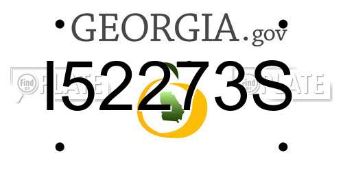 I52273S Georgia License Plate