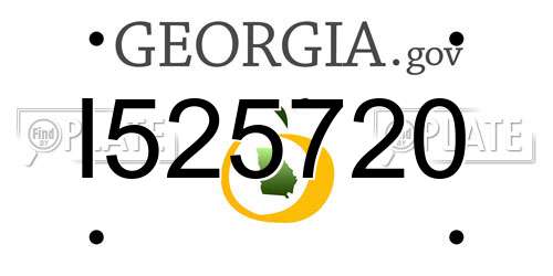 I525720 Georgia License Plate